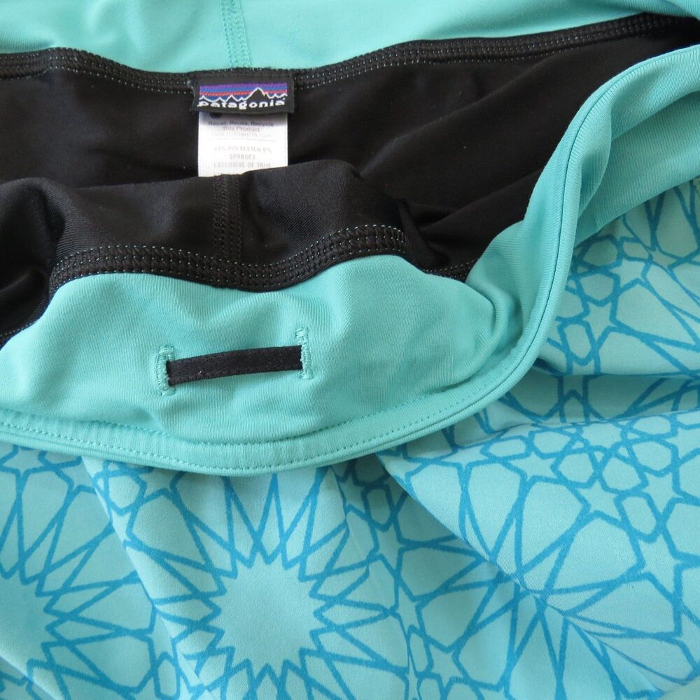 Patagonia Women's  Nine Trails Skort Turquoise with Mandala Print  Small - Picture 5 of 8